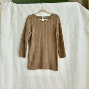 GAP 3/4 Sleeve Cable Knit Sweater